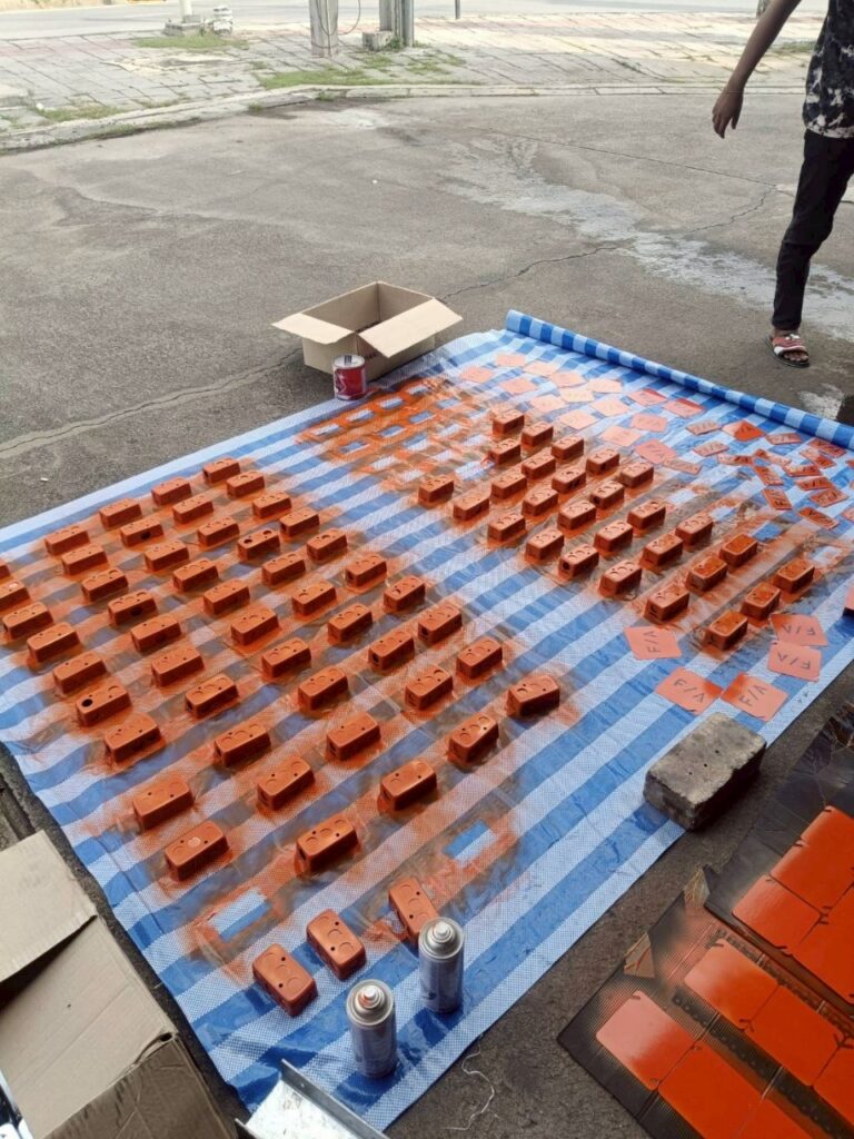 สำสีสัญญาณสำหรับท่อ และ จุดต่อ ระบบแจ้งเตือนเหตุเพลิงไหม้