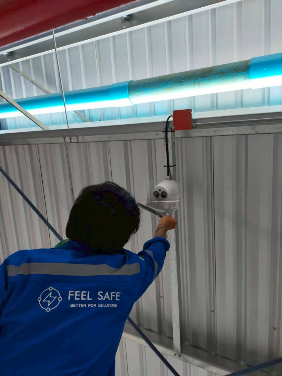 28ทดสอบการทำงานของอุปกรณ์ตรวจจับควันสำหรับพื้ที่สูง Beam Smoke Detector - Feel Safe Better for Solution